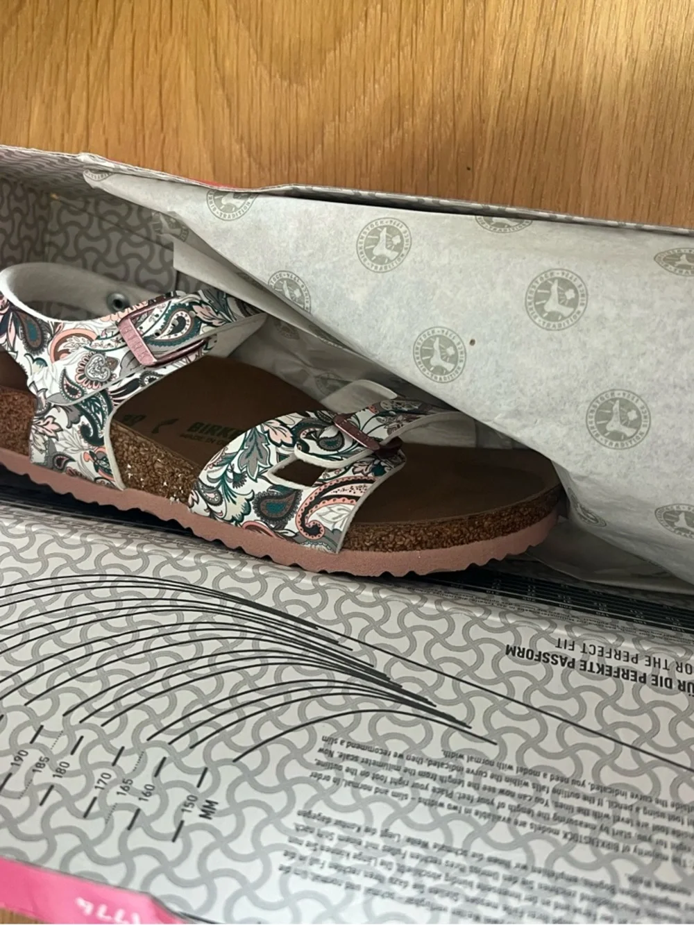 Birkenstock Rio Kids Paisley Light Rose Sandals Size 30 US K 12